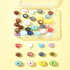 40Pcs Handmade Fancy Antique Glazed Porcelain Beads&nbsp;PORC-FS0001-04
