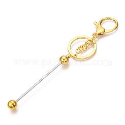 Alloy Bar Beadable Keychain for Jewelry Making DIY Crafts&nbsp;KEYC-A011-01G