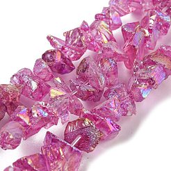 Electroplated Natural Quartz Beads Strands&nbsp;G-M412-01B