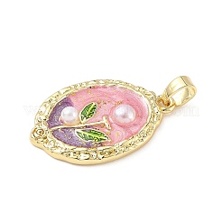 Brass Enamel Pendants&nbsp;KK-D358-01D-G