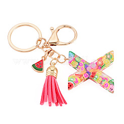 Fruit Series Letter Resin Keychains&nbsp;KEYC-TAC0033-02X