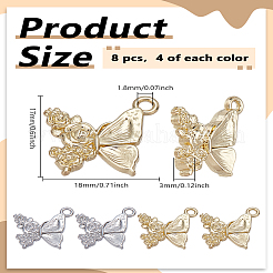 8Pcs 2 Colors Plating Alloy Pendants&nbsp;FIND-LP0005-66
