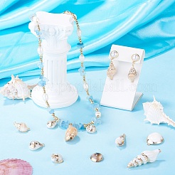 14Pcs 7 Styles Electroplated Natural Mixed Shell Pendants&nbsp;BSHE-TA0001-34B