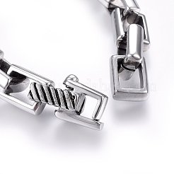Retro 304 Stainless Steel Box Chain Bracelets&nbsp;BJEW-L631-24ASP