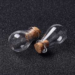 Glass Cork Bottles Ornament&nbsp;AJEW-O032-02F