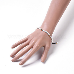 Natural Howlite Braided Beaded Bracelets&nbsp;BJEW-JB04215-03