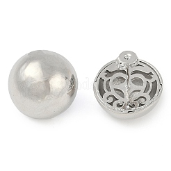 Rack Plating Half Round Brass Stud Earrings for Women&nbsp;EJEW-Z059-02P