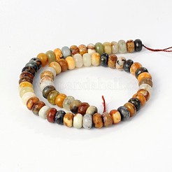 Natural Xiuyan Jade Strands&nbsp;G-O060-14-6x10mm