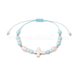 Nylon Thread Braided Bead Bracelets for Women&nbsp;BJEW-JB11357