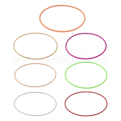 28Pcs 7 Colors Iron Spring Chains Stretch Bracelets&nbsp;BJEW-FS0001-09