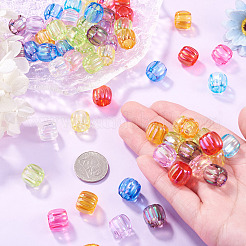 100Pcs UV Plating Transparent Acrylic European Beads&nbsp;TACR-TA0001-93B