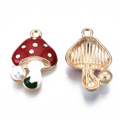 Eco-Friendly Alloy Enamel Pendants&nbsp;X-ENAM-Q437-045-NR