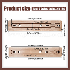 2Pcs 2 Styles Composite Board Cutting Die Leather Keychains Stencils&nbsp;DIY-UN0007-32A
