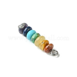 7 Chakra Gemstone Beaded Pendants&nbsp;PALLOY-JF02527-01