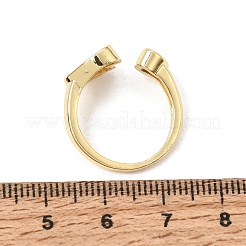 Brass Micro Pave Cubic Zirconia Open Cuff Rings&nbsp;CU-CBA4898-08G-02