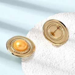 Brass Stud Earrings for Women&nbsp;KK-CBA9D38-02G-01