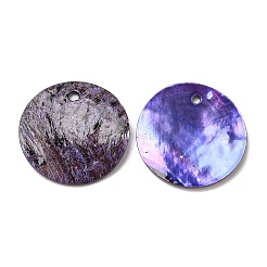 Spray Painted Natural Akoya Shell Pendants&nbsp;LS-SHEL-F007-15B-12