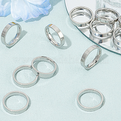 12Pcs Stainless Steel Plain Band Rings&nbsp;RJEW-LP0001-03