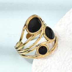 304 Stainless Steel Enamel Cuff Open Rings&nbsp;SA-CBA369F-05G
