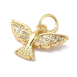 Rack Plating Brass & Cubic Zirconia Pendants&nbsp;KK-L216-052G