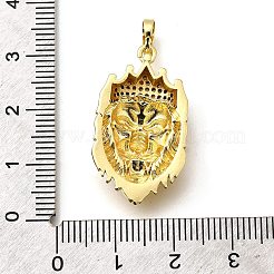 Rack Plating Brass Micro Pave Cubic Zirconia Enamel Pendants&nbsp;KK-L226-033G-01