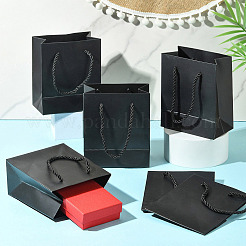 6Pcs Rectangle Paper Gift Storage Bags with Ribbon Handles&nbsp;ABAG-TA0001-65A