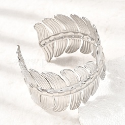 40MM 304 Stainless Steel Leaf Wide Cuff Bangles for Women&nbsp;SA-CBAB767-31P
