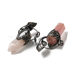 Natural Rose Quartz Big Pointed Pendants&nbsp;G-G019-01A-B01