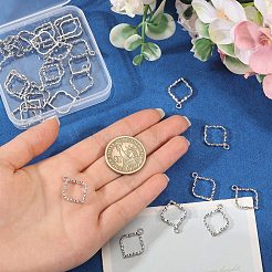 Alloy Open Back Bezel Pendants&nbsp;FIND-WH0111-887P