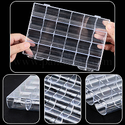 1Pc 24 Grids Plastic Nail Art Jewelry Storage Boxes&nbsp;OBOX-SP0001-01