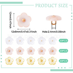 60Pcs 3 Colors 1-Hole Resin Buttons&nbsp;RESI-TA0004-42