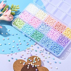 2250Pcs 15 Colors 6/0 Glass Seed Beads&nbsp;SEED-YW0002-09