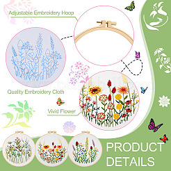 DIY Flower Pattern Embroidery Beginner Kits&nbsp;DIY-TAC0020-38
