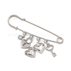 316 Stainless Steel & 201 Stainless Steel Rhinestone Pendant Brooch&nbsp;JEWB-BR00205