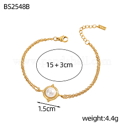 304 Stainless Steel Link Bracelets&nbsp;STAS-OY008-20G