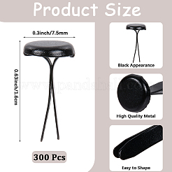300Pcs Flat Round Iron Brads&nbsp;IFIN-CP0001-08
