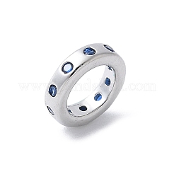 Brass Micro Pave Cubic Zirconia European Beads&nbsp;KK-K399-14P