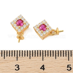925 Sterling Silver Micro Pave Cubic Zirconia Peg Bails Pendants&nbsp;STER-B004-07G-01