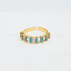 Adjustable Brass Micro Pave Open Cuff Rings for Women&nbsp;WJ0294-2