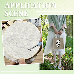 DIY Coaster Punch Needle Embroidery Starter Kits for Beginners&nbsp;DIY-WH20095-002B