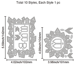 Carbon Steel Cutting Dies Stencils&nbsp;DIY-WH0309-1913