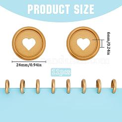 Hollow Heart ABS Plastic Loose Leaf Ring Round Binder Discs&nbsp;KY-SP0001-21A-01
