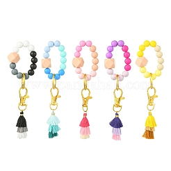 Silicone Beaded Bracelet Keychain&nbsp;KEYC-FS00001