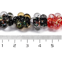 Handmade Dichroic Foil Glass Beads Strands&nbsp;DICH-U001-04H