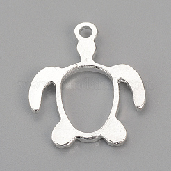 Alloy Open Back Bezel Pendants&nbsp;PALLOY-R098-62S