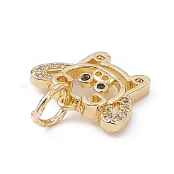 Rack Plating Brass Micro Pave Cubic Zirconia Charms&nbsp;KK-G451-26G