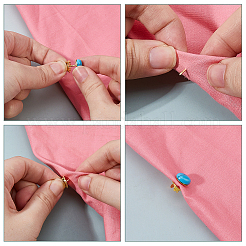 90Pcs 3 Colors Brass Lapel Pin Backs Blank Pins&nbsp;KK-FH0008-20