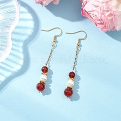 6 Pairs Shell Pearl Dangle Earrings&nbsp;EJEW-JE06497