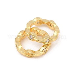 Brass Clear Cubic Zirconia Bead Frame&nbsp;LS-KK-D375-33G-01