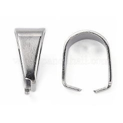 Tarnish Resistant 304 Stainless Steel Snap on Bails&nbsp;LS-STAS-R048-10x7mm